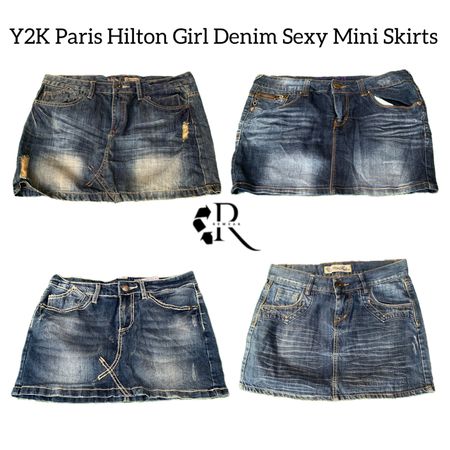 Y2K Paris Hilton Girl Denim Sexy Mini Skirts RW-1521
