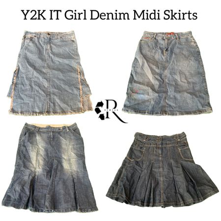 Y2K IT Girl Denim Midi Skirts RW-1523