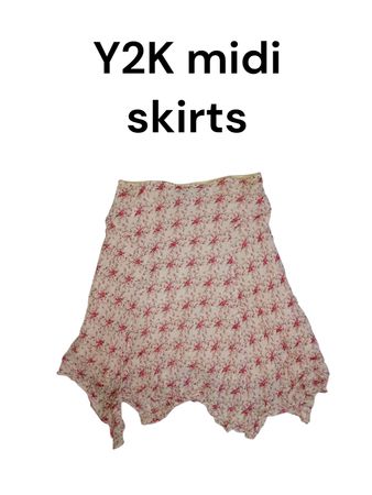 Y2K midi skirts