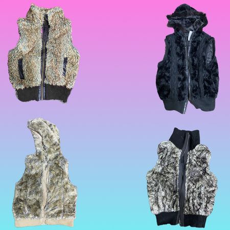 Y2K Fur waistcoat(TS-082)