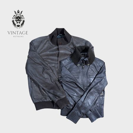 Y2K Leather And PVC Leather Mixed jackets
