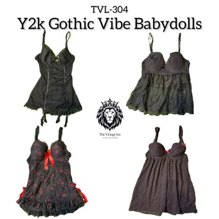 Y2K Gothic Vibe Babydolls (TVL-304)