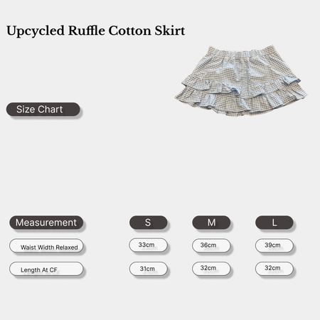 Upcycled Ruffle Cotton Skirt