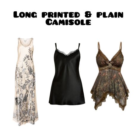 Mix Y2k Long Camisole ( imprimé et uni)