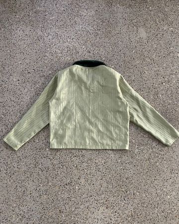 Upcycled Sage Zip Jacket