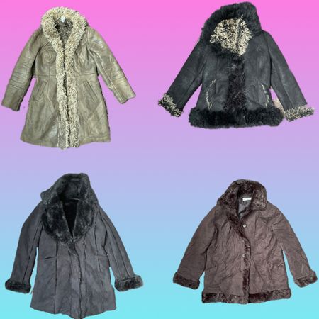 Manteau afghan unique Y2K (TS-090)