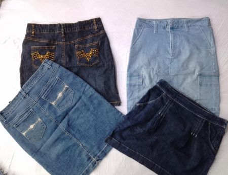 CR6218  Y2K Midi Denim Skirts