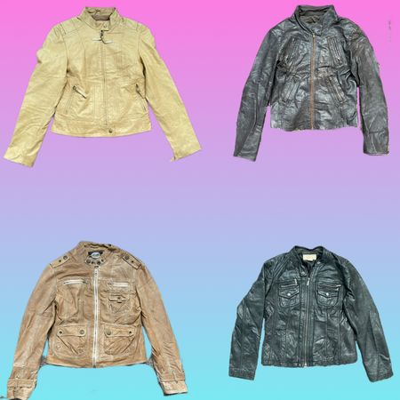 Y2K Cool leather Jacket (TS-096)