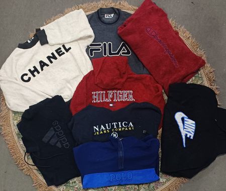 Mixed Branded Embroidred Fleece Jacket