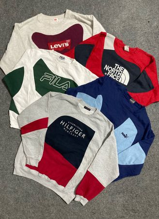 Upcycle Branded Mixed Jumper