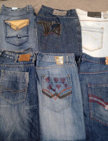 HD1338 Jeans Hiphop Baggy Oversized pour hommes