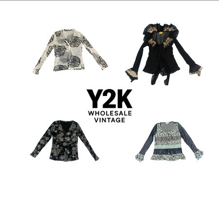 Y2K European Mesh Long sleeve Tops with jean Paul (YWV75)