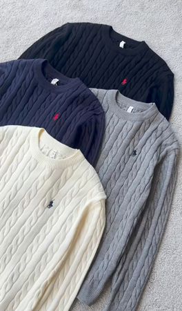 Vintage Ralph Lauren Kabelstrick-Pullover