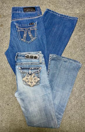 Y2K embroidered flared/bootcut jeans