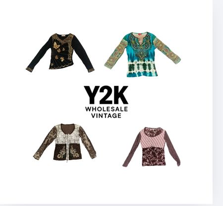 Y2K European Mesh Tops à manches longues avec X derhy (YWV79)