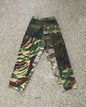 Upcycled Multi-Camo Patchwork-Hosen