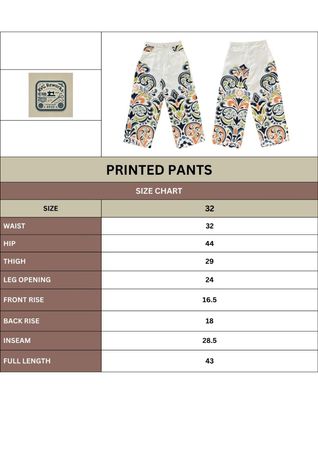 Upcycled Floral Print Cotton Pants