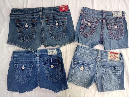 CR6255 Upcycle True Religion Shorts