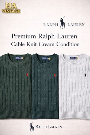 Ralph Lauren Kabelstrickpullover – Creme Zustand