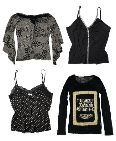 Black and Beauty y2k Tops: TT-130