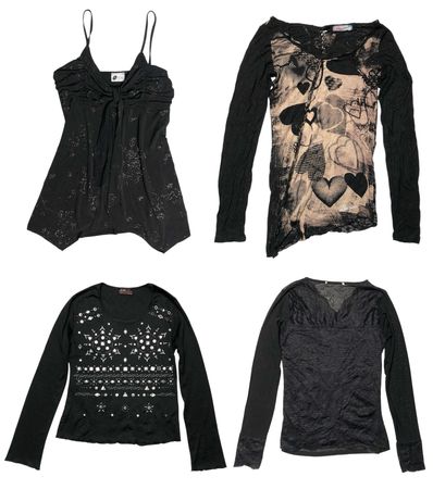 Goth and black y2k Tops: TT-132
