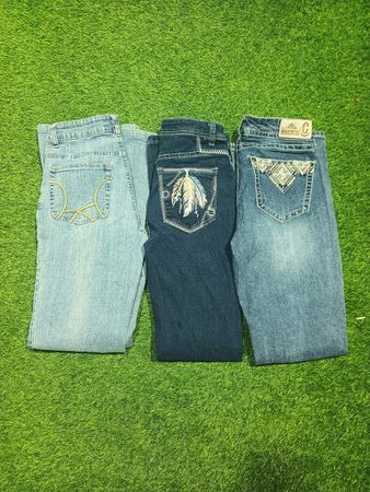 Y2k Embellished Flare/Bootcut jeans