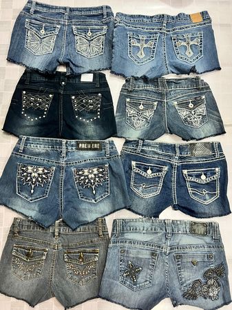 R389 Pantalones Cortos Sexy Calientes Acentuados para Damas Reciclados