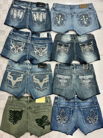 R390 Upcycled Ladies Embellished Sexy Hot Shorts