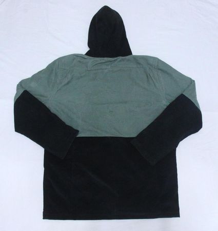 CR1195 Upcycled Hooded Corduroy Shirt Jacket