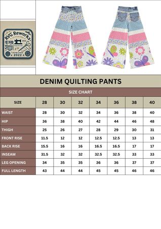 Upcycled Quilted Wide Leg Pants