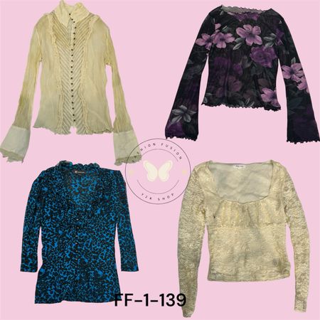 Chic Poly Printed Long Sleeve Blouse (FF-1-139)