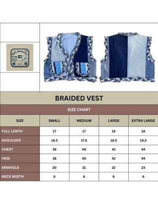 Veste en patchwork de denim tressé recyclé