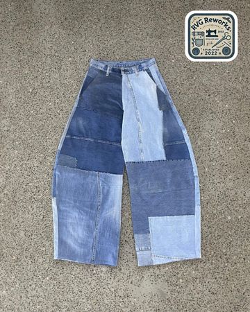 Upcycled Patchwork Balloon Denim Pant