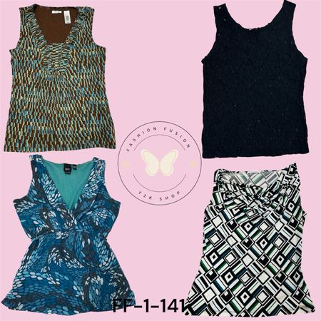 Modern Print Poly Long Sleeve Blouse (FF-1-141)