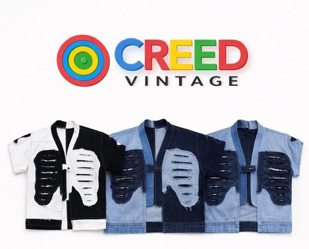 CR1200 Upcycled Split-Tone Distressed Shirt Jacket