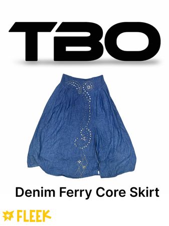 Denim ferry core skirt