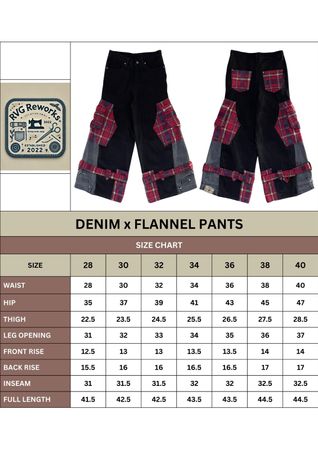 Upcycled Plaid Cargo Patchwork Pants