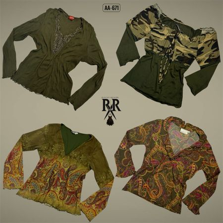 Y2K The Nature Vibe Mesh Full Selvee Tops (AA-671)