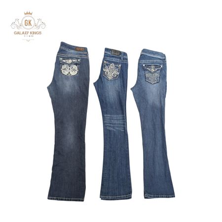 Jeans évasés embellis Y2K