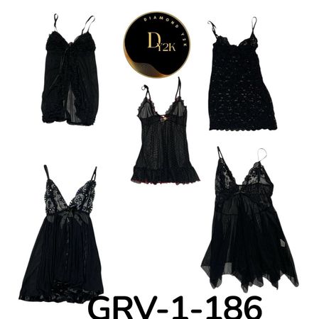 Y2K Black Slip Dress | Classic Minimal Look (GRV-1-186)