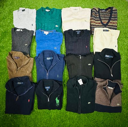 Polo Ralph Lauren and Lacoste sweaters 16 pieces