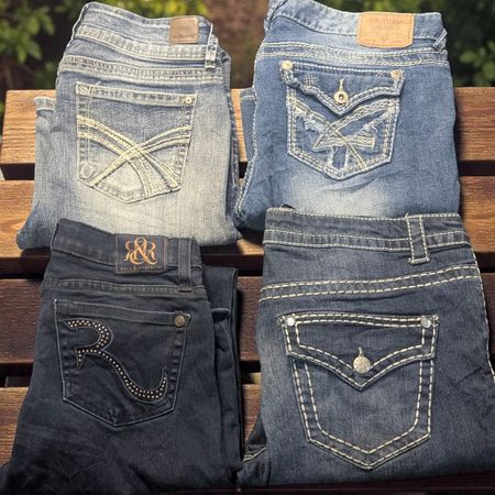 Y2K Embroidered flared bootcut jeans