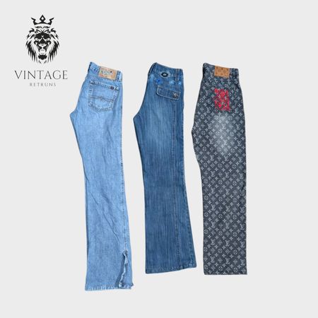 Y2K Embellished And Embroidered Flare Jeans