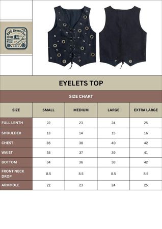 Upcycled Eyelet Lace-Up Denim Vest