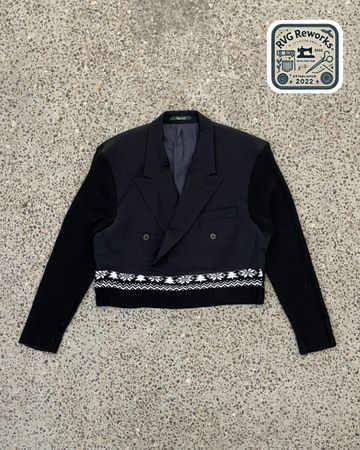 Upcycled Hybrid Blazer Knit Jacket