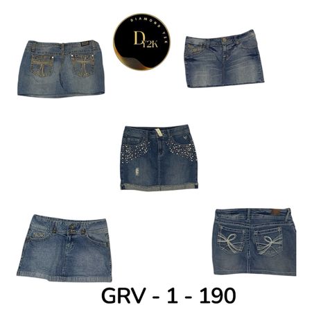 Jupe en jean Y2K – Coupe esthétique vintage (GRV-1-190)