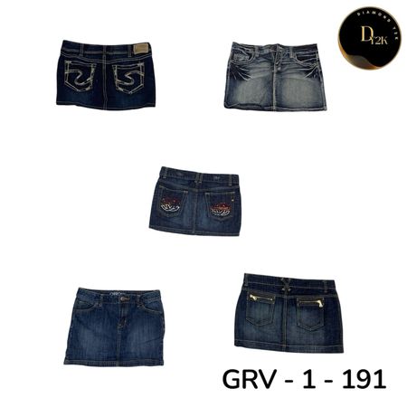 (Retro Y2K Denim Mini Rock – Zeitloser Street Style (GRV-1-191)