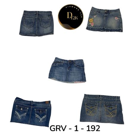 Y2K Denim Mini Skirt – Vintage Inspired (GRV-1-192)