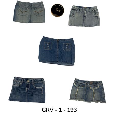 Jupe en denim Y2K – Esthétique vintage (GRV-1-193)