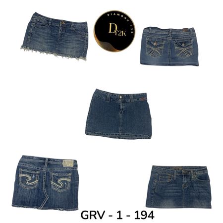 Retro Denim Minirock – Ikonischer Y2K-Stil (GRV—194)
